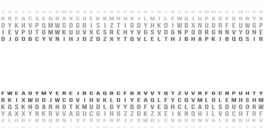 Harflerle soyut yarım ton dokusu.