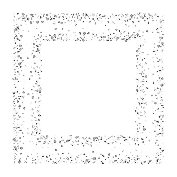 Confettis argentés sur fond blanc . — Image vectorielle