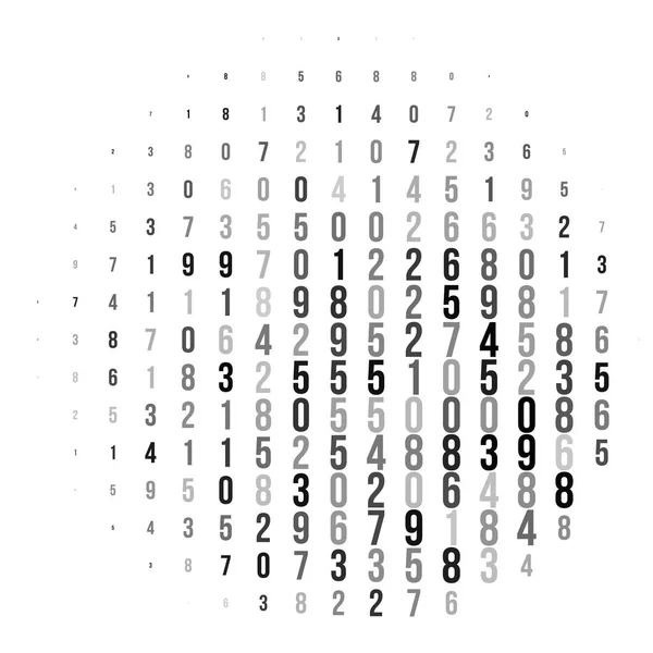 Abstracte halftone textuur met getallen. — Stockvector