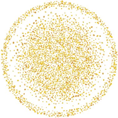 Beyaz arka planda altın parıltılı konfeti.