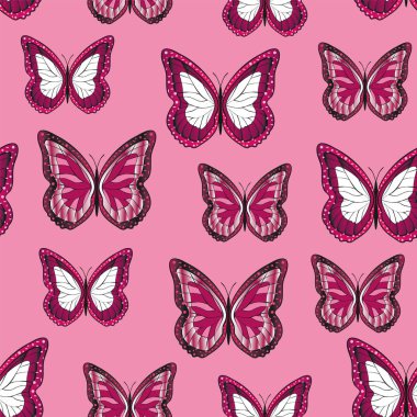 Parlak kelebekler sorunsuz arka plan.