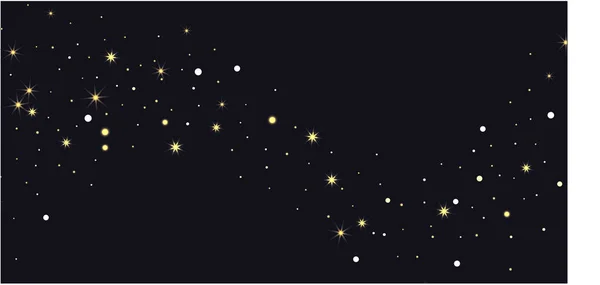 Estrelas aleatórias brilham sobre um fundo preto . —  Vetores de Stock