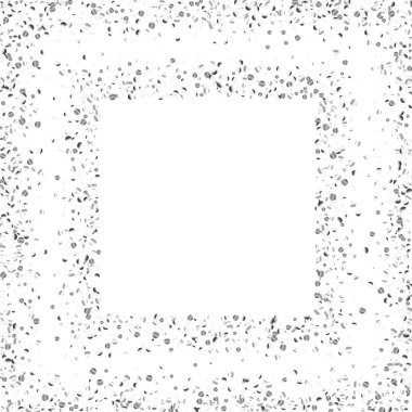 Beyaz bir arka plan üzerinde gümüş konfeti nokta.