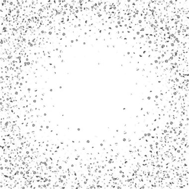 Beyaz bir arka plan üzerinde gümüş konfeti nokta.