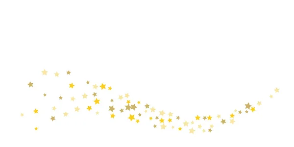 Confetti stellari. dorato casual coriandoli sfondo . — Vettoriale Stock