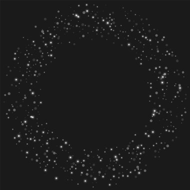 Siyah bir arka plan üzerinde gümüş konfeti nokta.