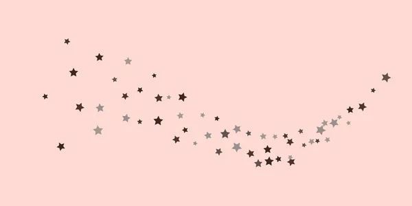 Abstracte bruine en grijze sterren confetti — Stockvector
