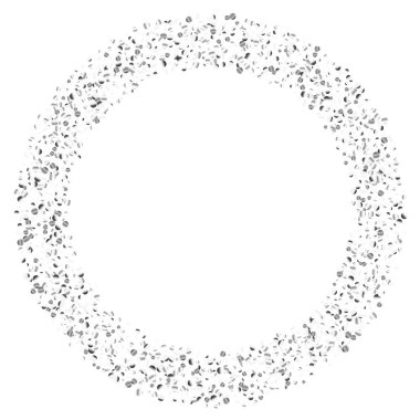 Beyaz bir arka plan üzerinde gümüş konfeti nokta.