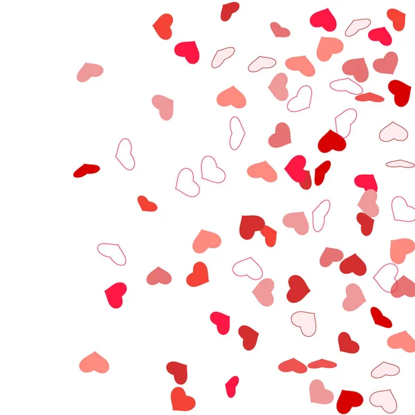 Szív konfetti szépen esik a háttérben — Stock Vector