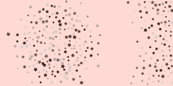 抽象的褐色和灰色的星五彩纸屑 — 图库矢量图片
