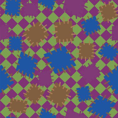 Dikişsiz desen renk yamalar.