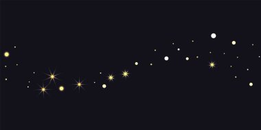  Siyah bir zemin üzerine rastgele yıldız Parlatıcı.
