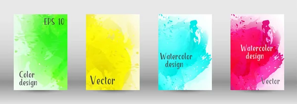 Design cover with a picture of watercolor spray. — Stock Vector