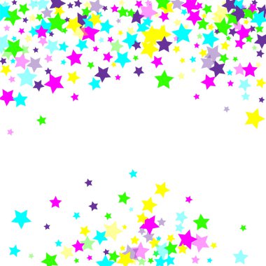 Çok renkli sabit yıldız konfeti