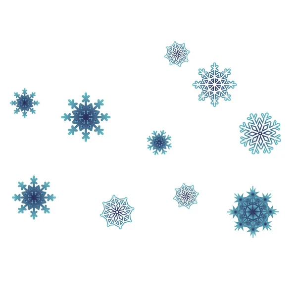 Новорічний фон вектор з падаючими сніжинками — стоковий вектор