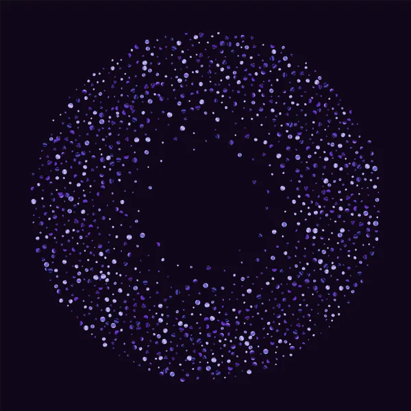 Lilac brillo de confeti sobre un fondo oscuro . — Archivo Imágenes Vectoriales