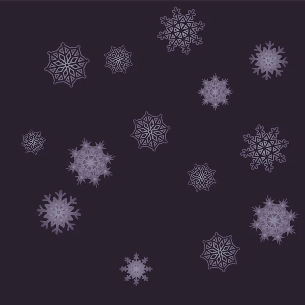 Año Nuevo vector de fondo con la caída de copos de nieve — Archivo Imágenes Vectoriales