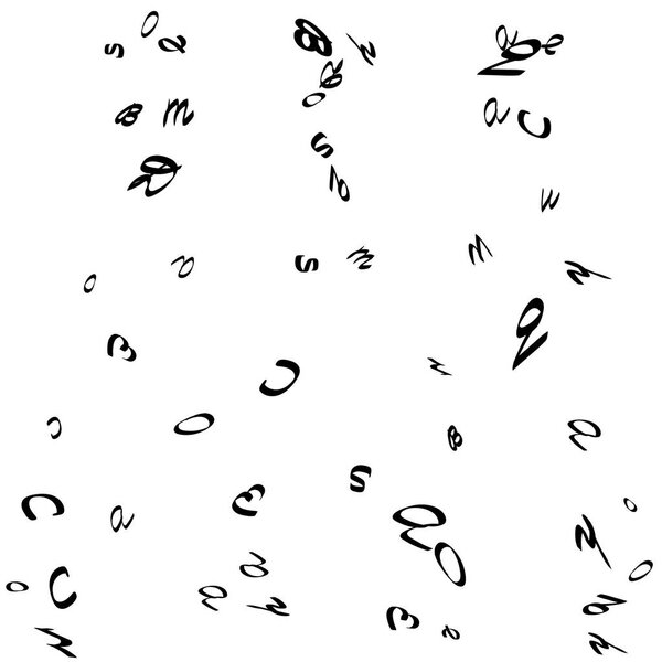 Abstract background of black handwritten letters