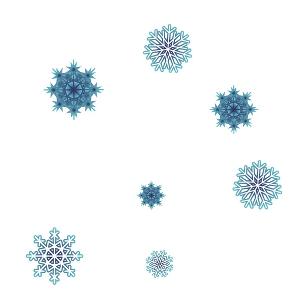 Año Nuevo vector de fondo con la caída de copos de nieve — Archivo Imágenes Vectoriales