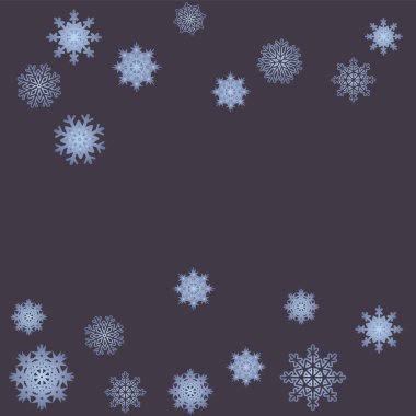 Düşen kar taneleri ile yeni yıl arka plan vektör