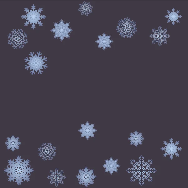 Новогодний вектор с падающими снежинками — стоковый вектор