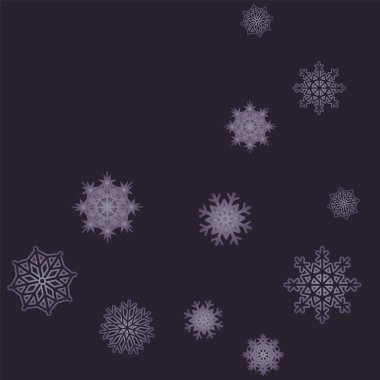 Düşen kar taneleri ile yeni yıl arka plan vektör