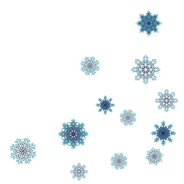 Διάνυσμα φόντο το νέο έτος με νιφάδες χιονιού που πέφτουν — Διανυσματικό Αρχείο