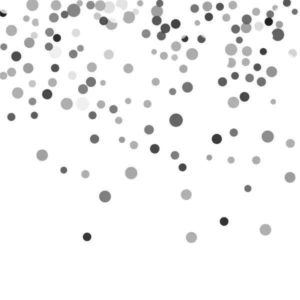 Confetti d'argento su sfondo bianco . — Vettoriale Stock