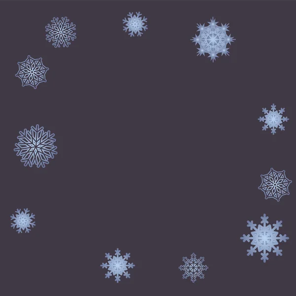Nový rok pozadí vektor s padající sněhové vločky — Stockový vektor