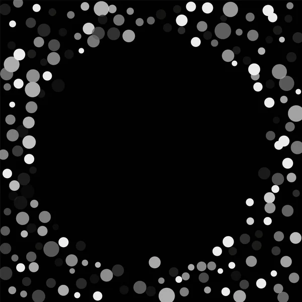 Confettis argentés sur fond noir . — Image vectorielle