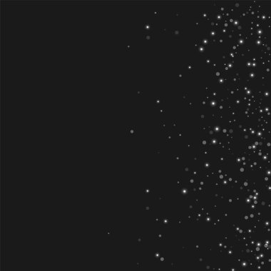 Siyah bir arka plan üzerinde gümüş konfeti nokta.