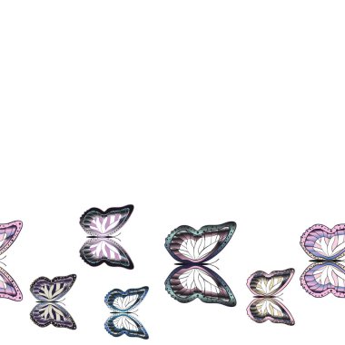 Güzel kelebekler düzensizce rastgele uçmak.