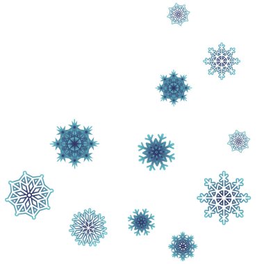 Düşen kar taneleri ile yeni yıl arka plan vektör