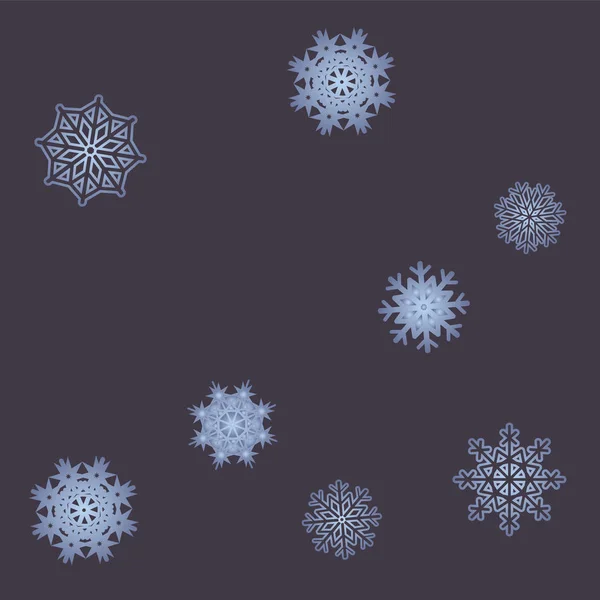 Año Nuevo vector de fondo con la caída de copos de nieve — Archivo Imágenes Vectoriales