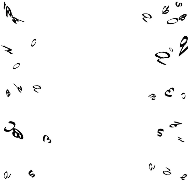 Latar belakang abstrak dari huruf-huruf tulisan tangan hitam - Stok Vektor