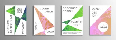 Bir dizi modern soyut kapak.