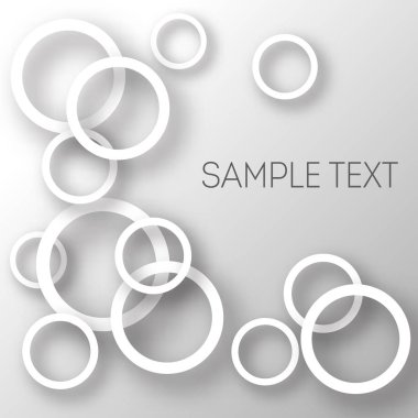 Çemberlerin soyut arkaplanı.