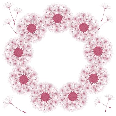 Soyut bir karahindiba tasarım çerçevesinde.