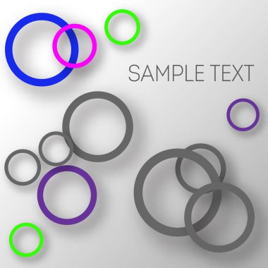 Çemberlerin soyut arkaplanı.