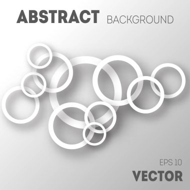 Çemberlerin soyut arkaplanı.