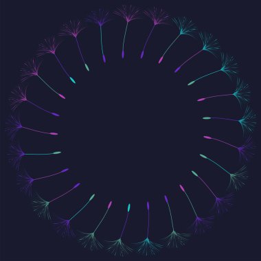 Soyut bir karahindiba tasarım çerçevesinde.