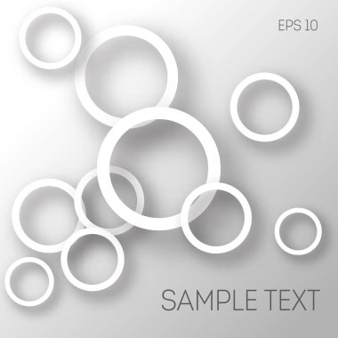 Çemberlerin soyut arkaplanı.