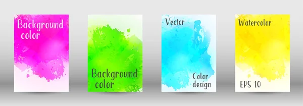 Design cover with a picture of watercolor spray. — Stock Vector