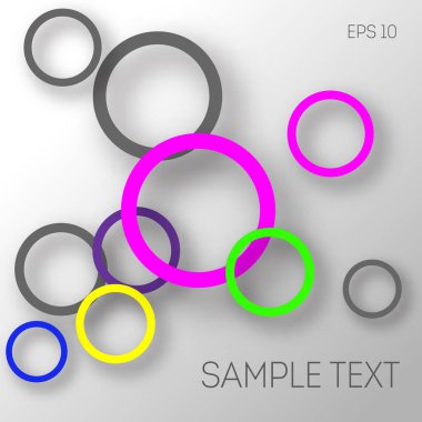 Çemberlerin soyut arkaplanı.