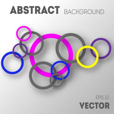 Çemberlerin soyut arkaplanı.