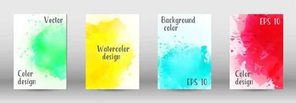 Design cover with a picture of watercolor spray. — Stock Vector
