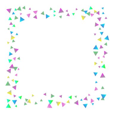 Beyaz zemin üzerine konfeti üçgenler.