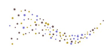 Soyut uçan konfeti yıldız.