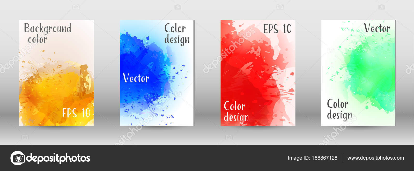 Portadas Musicales Para Word Diseno De Portada Con Un Cuadro De Acuarela En Aerosol Vector De Stock C Ninalisitsyna 188867128