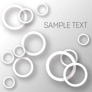 Çemberlerin soyut arkaplanı.